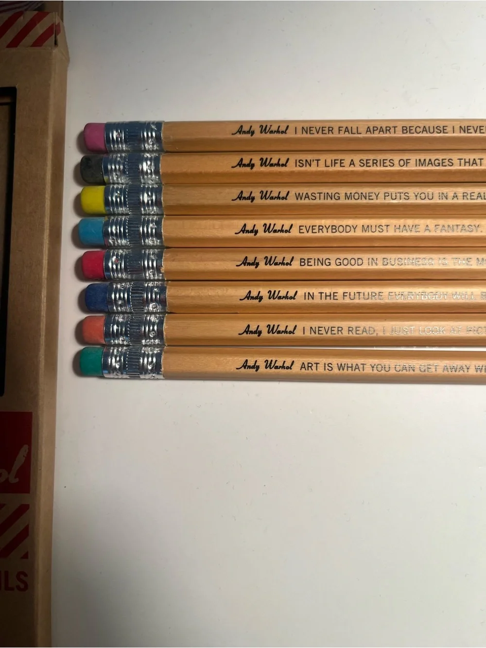 Andy Warhol Philosophy Pencils - Natural Wood 🎨🎨🎨🎨🎨🎨🎨